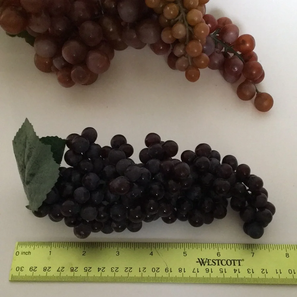 FINAL MARKDOWN Lot #2–Four Bunches of Decorative Vinyl grapes